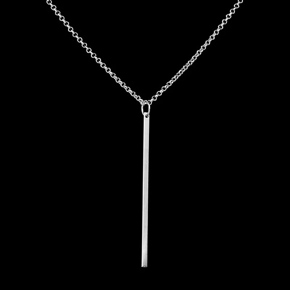 ‼️3/$30 Sexy Boho Silver Long Bar Necklace - Picture 2 of 4